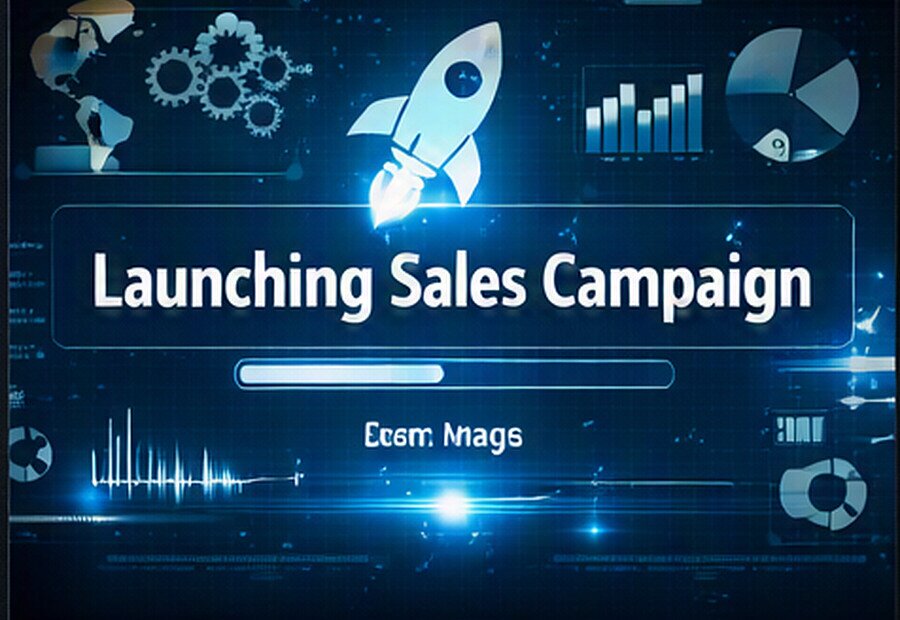 AI dashboard launching an automated sales campaign with live performance charts